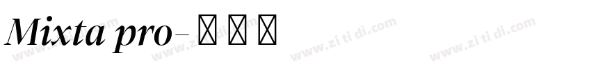 Mixta pro字体转换